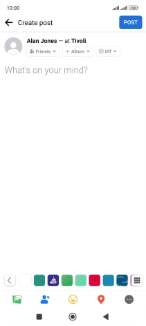 Press the text input field.