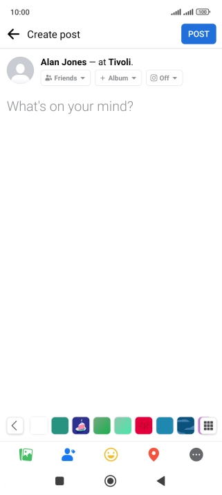 Press the text input field.