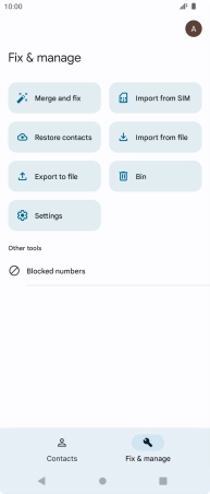 Press Import from SIM.