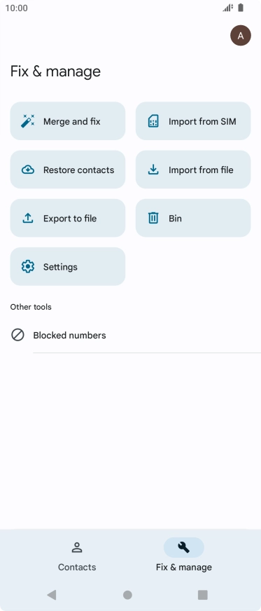 Press Import from SIM.