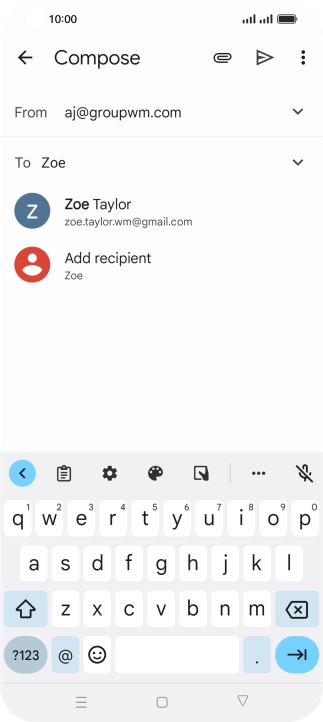 Press the required contact.