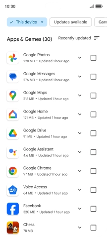 Press the required app. Press the required app.