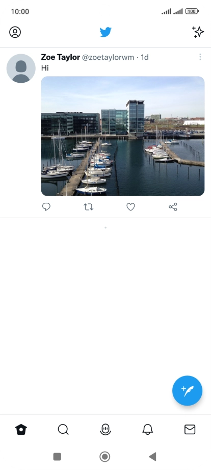 Press the new tweet icon.