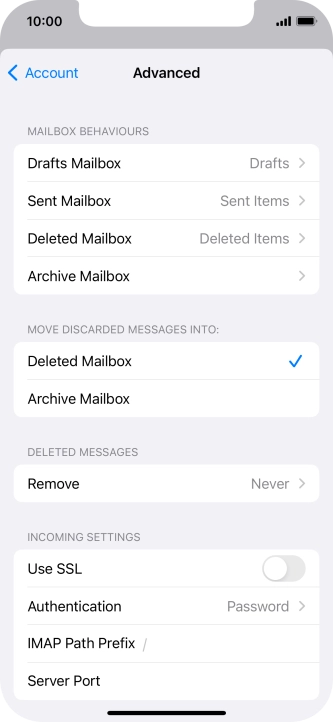 Press the indicator next to 