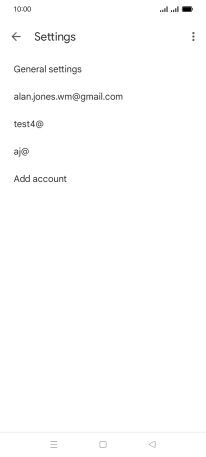 Press the required account. Press the required account.