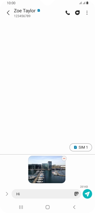 Press the send icon. Press the send icon.