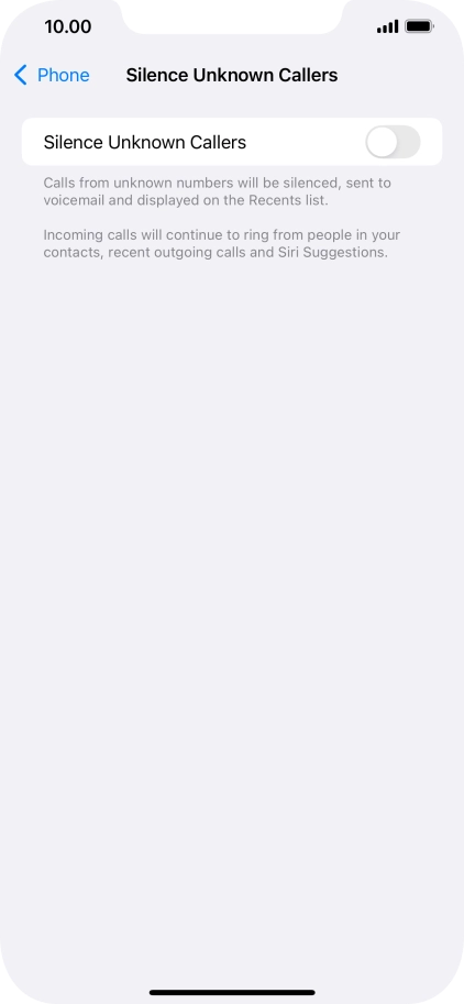 Press the indicator next to 