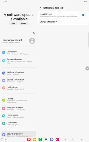 Press Change SIM card PIN.