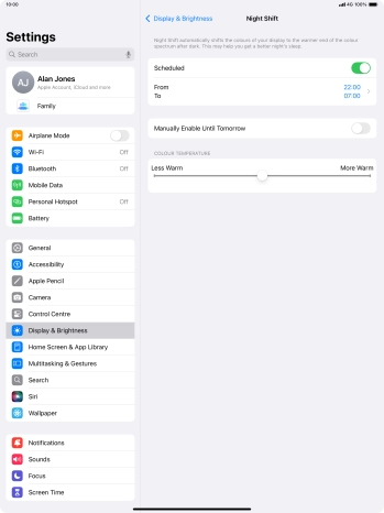 Press the indicator next to 