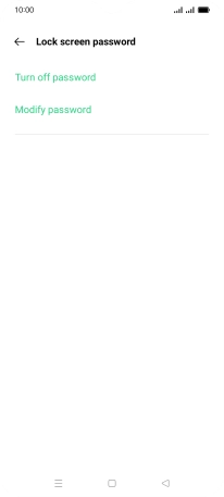 Press Turn off password.