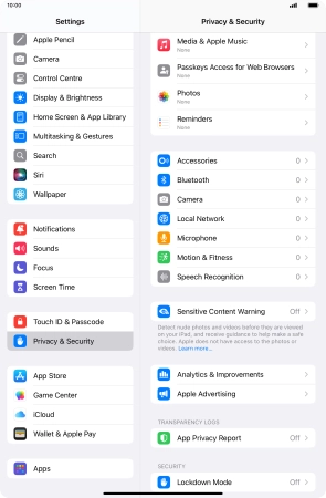 Press App Privacy Report.