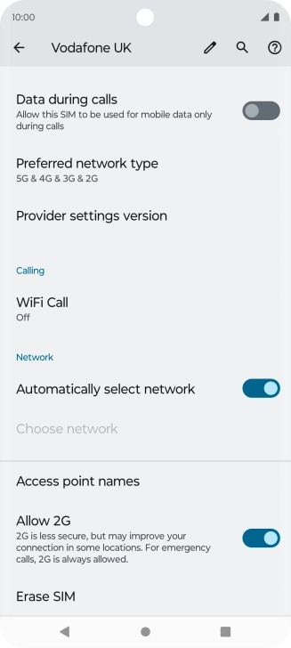 Press Erase SIM and follow the instructions on the screen to delete your eSIM.