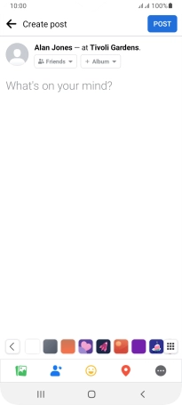 Press the text input field.