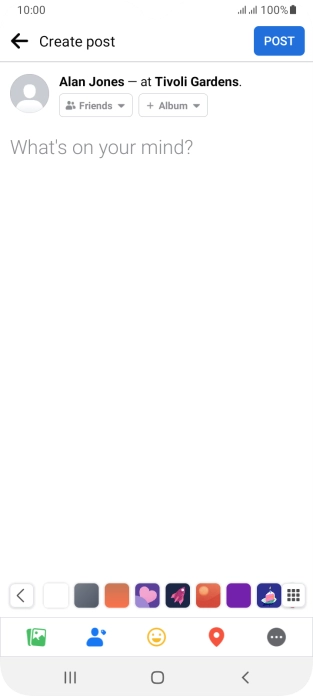 Press the text input field.