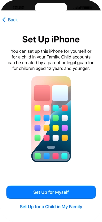 Press Set Up for Myself.