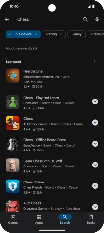 Press the required app. Press the required app.