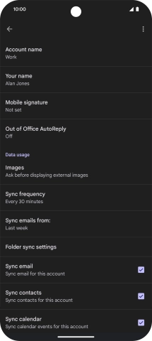 Press Account name and key in the required name.