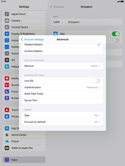 Press the indicator next to 