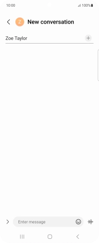 Press the text input field and write the text for your text message. Press the text input field and write the text for your text message.
