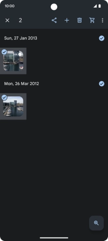 Press the share icon.