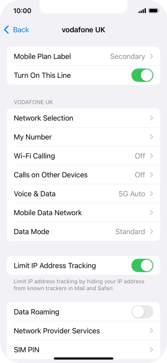 Press the indicator next to 