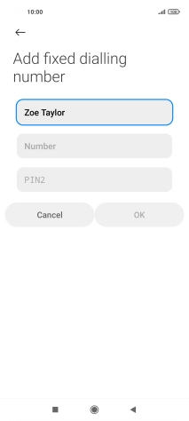 Press Number and key in the required phone number.