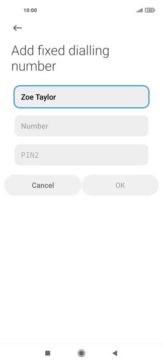 Press Number and key in the required phone number.