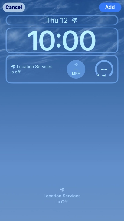 To customise the way the lock screen date is displayed, press the date widget and follow the instructions on the screen to select the required widget display mode.