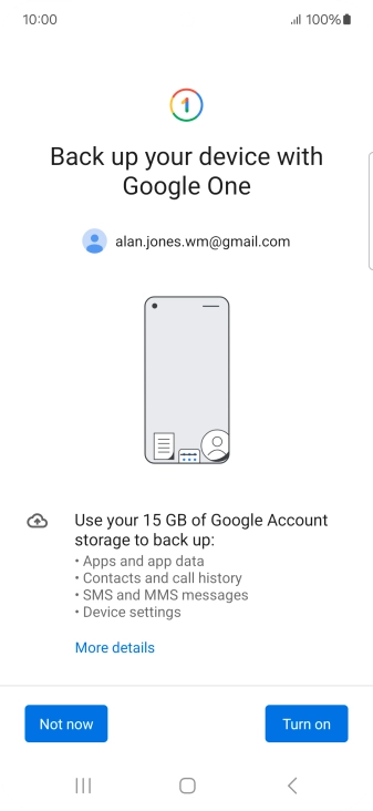 Press Turn on. Press Turn on.