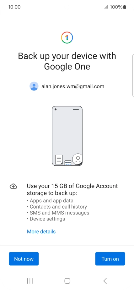 Press Turn on. Press Turn on.