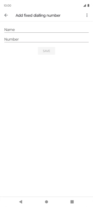 Press Name and key in the required name.