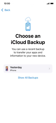 Press the required backup and your phone restores the content of the selected backup. Subsequently, follow the instructions on the screen to set up your phone and prepare it for use.