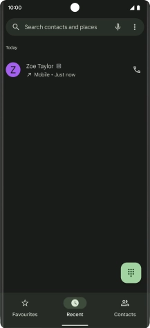 Press and hold the required contact. Press and hold the required contact.