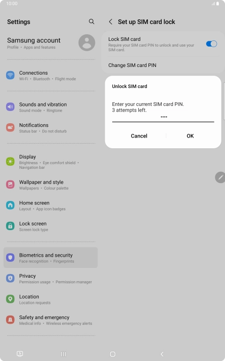 Key in your PIN and press OK.