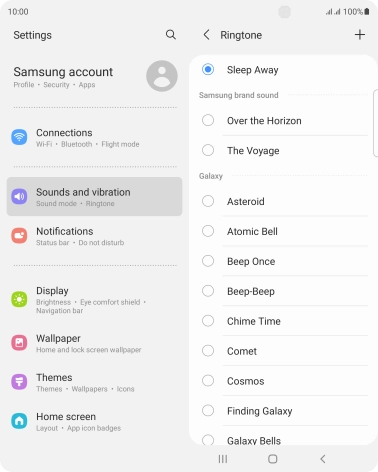Press the Home key to return to the home screen.