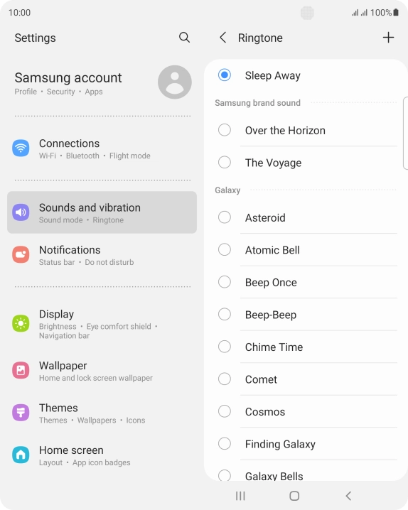 Press the Home key to return to the home screen.