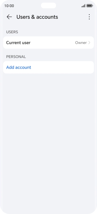 Press Add account. Press Add account.