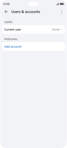 Press Add account. Press Add account.