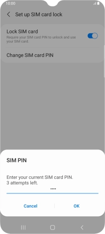 Key in your current PIN and press OK.