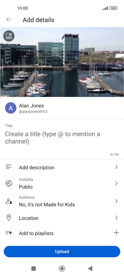 Press the field below 