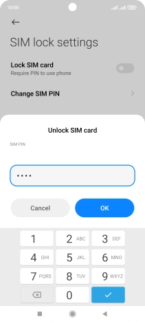 Key in your PIN and press OK.