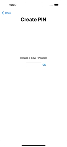 Key in a new four-digit PIN and press OK.