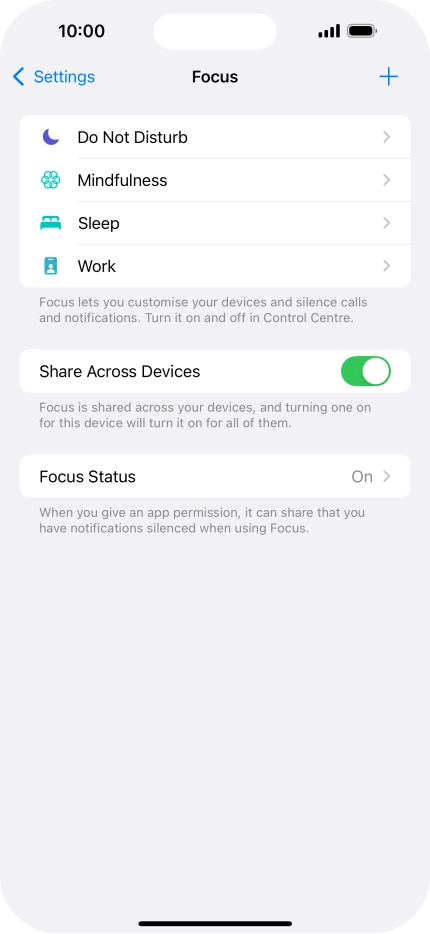 Press the required focus mode. Press the required focus mode.