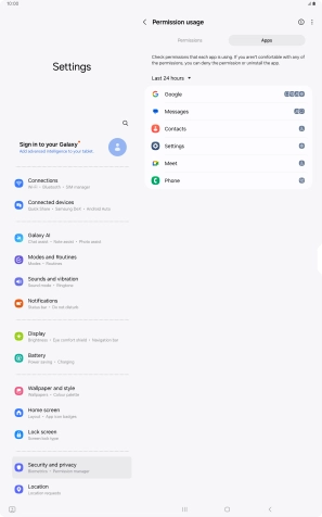 Press the drop down list.