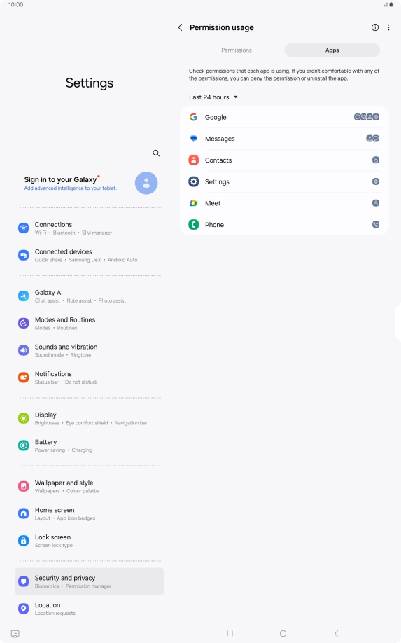 Press the drop down list.