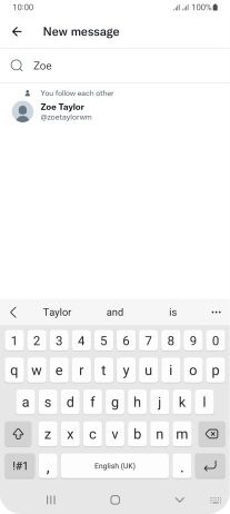 Key in the first letters of the recipient's name and press the required contact.