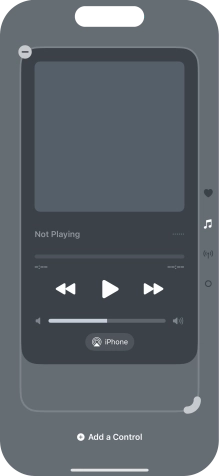 Press the remove icon on the required Control Centre page to remove it from Control Centre.
