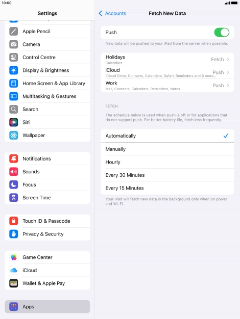 Press the indicator next to 