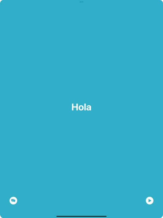Press the split view icon to go back to display of both languages.