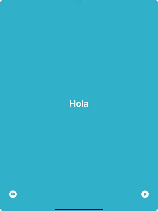 Press the split view icon to go back to display of both languages.